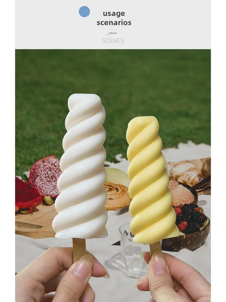 Sanxin 6-Spiral-Silikonform für selbstgemachtes Eis am Stiel