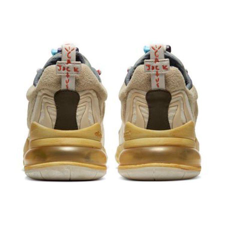 Travis Scott X Nike Air Max 270 React ENG Cactus Trails Unisex Sneakers Cream Light-Cream Dark-Hazel CT2864-200