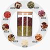 Wood Lid Transparent Glass Food Storage Jars Kitchen Storage Bottles Jar Sealed For Tea,Coffee,Sugar Cereal Dispenser Orgnizer
