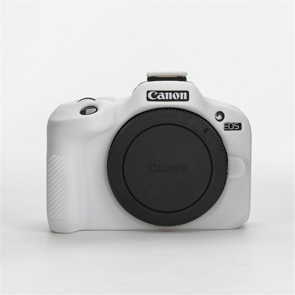 Litchi Pattern R100 Soft Silicone Armor Camera Body Case For Canon EOS R100 Shockproof Rubber Cover