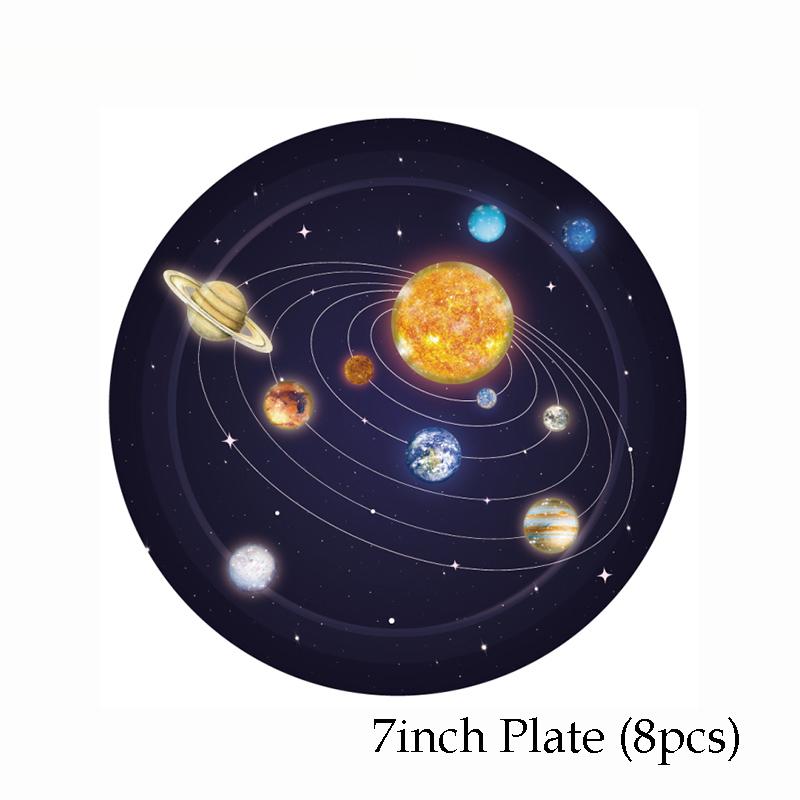 Solar System Outer Space Themed Paper Plate Cups Napkin for Kids Birthday Party Decor Baby Shower Planet Themed Party Supplies