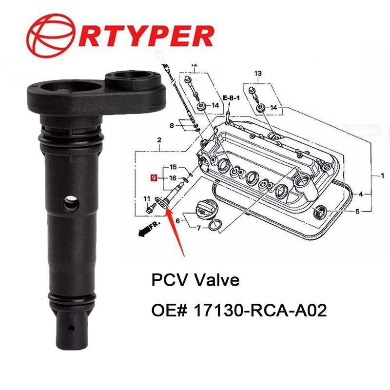 1/5 Pcs New PCV Valve Standard for Acura RDX Honda Odyssey Pilot Ridgeline 17130-RCA-A02 1PCS