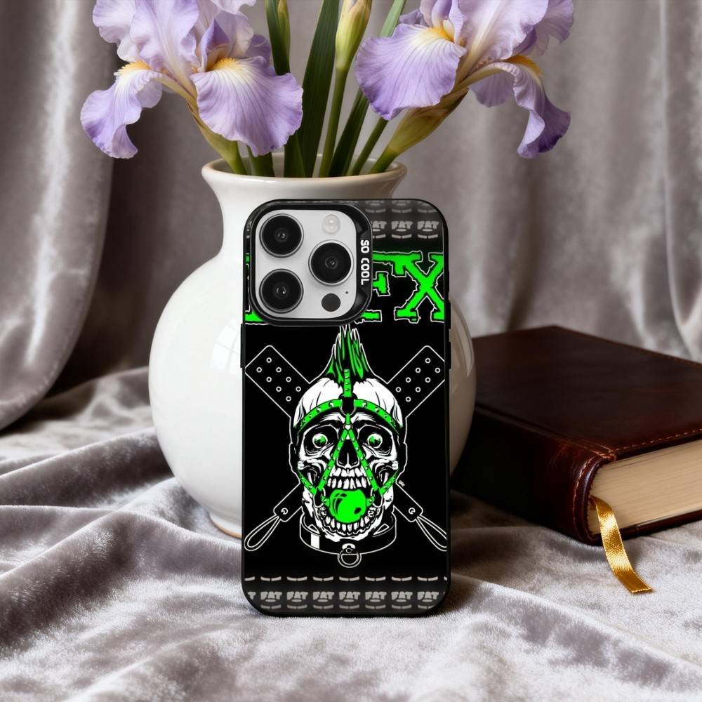 Punk N-Nofx-X Band Phone Case For iPhone17,16,15,14,13,12,11 Plus,Pro Max Black Candy Silver Plated Cover
