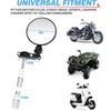 MICTUNING Universal Motorcycle Mirrors - 3 Inch Round Folding Bar End Side Mirror Compatible With Honda, Scooter, Suzuki, Yamaha, Kawasaki, Victory
