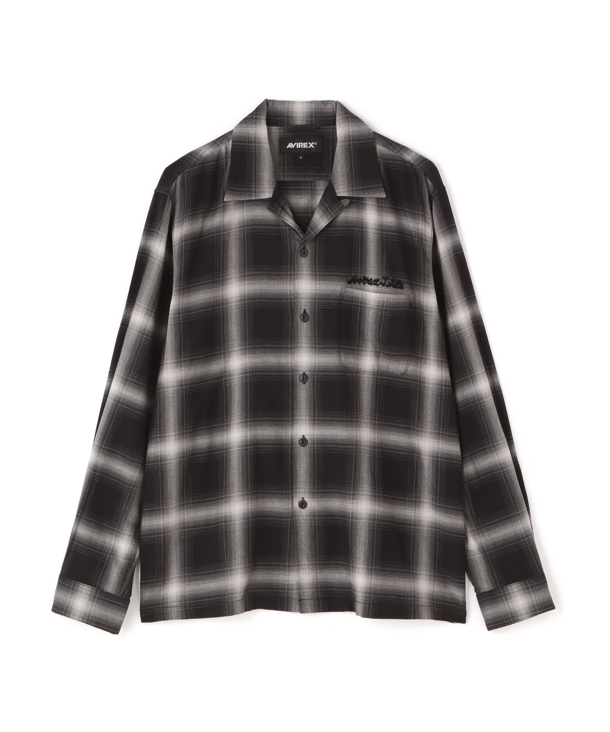 

Avirex Long Sleeve Cotton Linen Ombre Size M Size Size OMBRE SHIRT Men s Shirt, (010), Black, 783-3120014, A/DINER/L/S C/L