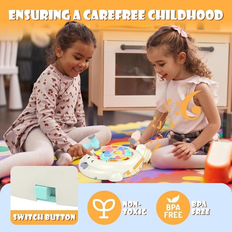 Tash-mole play toys for toddlers, early education interactive toys with music and light, tapping toys for children ages 3-8 for girls and boys