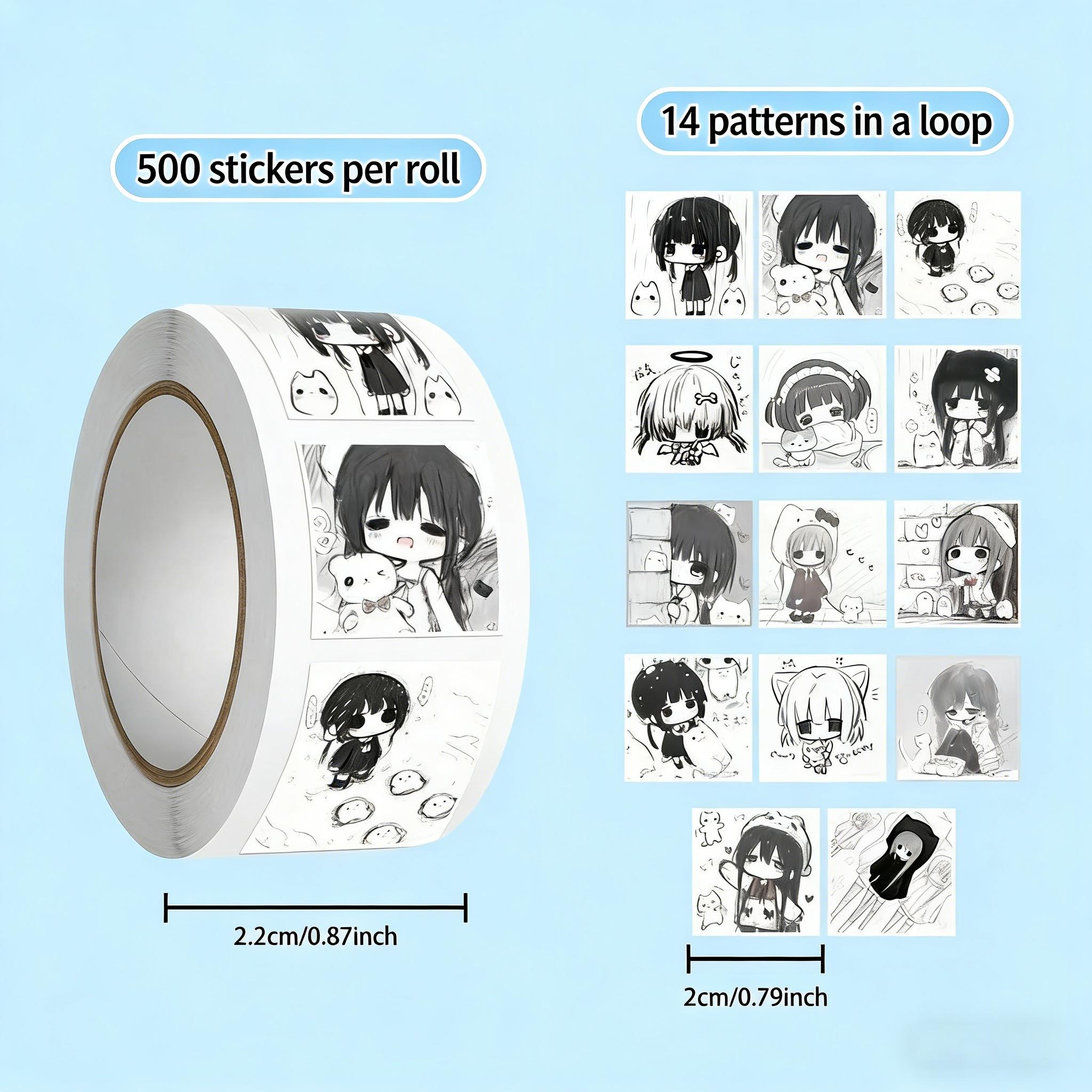 

500 Soft and Cute Female Head Roll Stickers Cute Soft Cute Girls Cute Cartoon Girl Avatars Mobile Phone Case Decoration Stickers