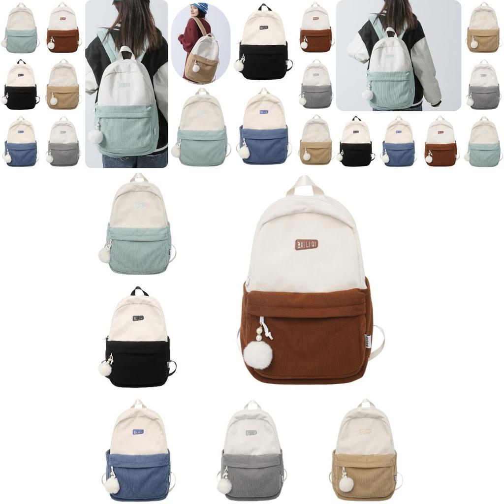 Ruiyingzizhi Vintage Ins Autumn And Winter Double Shoulder Backpack For College Students Large Capacity Breathable Street Fashion Style 15-25 Days