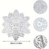 1-20PCS Solid Color Snowflake PVC Table Mat Hollow Placemat Heat Resistant Insulation Coaster Pads Bowl Christmas Home Decor