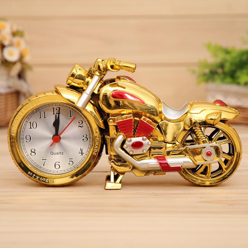 Vintage Motorcycle Alarm Clock - Unique Locomotive Design, Perfect Birthday Gift for Students and Kids.