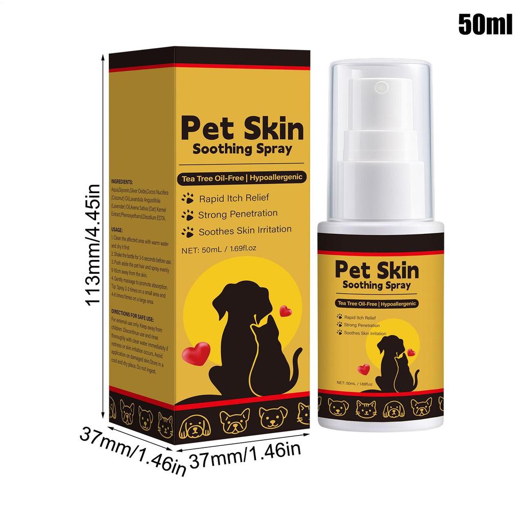50ml Kondicionér proti svědění Lesk srsti Šampon Zklidňující sprej na pokožku mazlíčka Hydratační sprej pro psa Pro kočku Osvěžující po ošetření