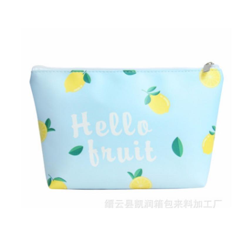 Bedruckte Reise-Kosmetiktasche, klein, koreanisch, tragbar, großes Fassungsvermögen, Kosmetiktasche, Clutch, Kosmetiktasche