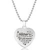 European & American Titanium Steel Heart Pendant Necklace - Engraved Love Heart & Stainless Steel, Ideal Christmas Gift