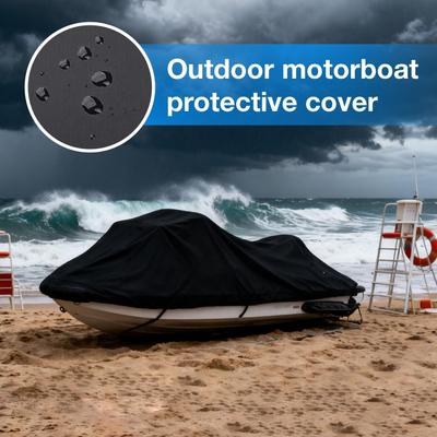 Housse de Bateau Imperméable Résistante aux UV Protecteur de Motomarine Avec Sac de Rangement Housse de Motomarine Pour Plaisanciers Sports Nautiques