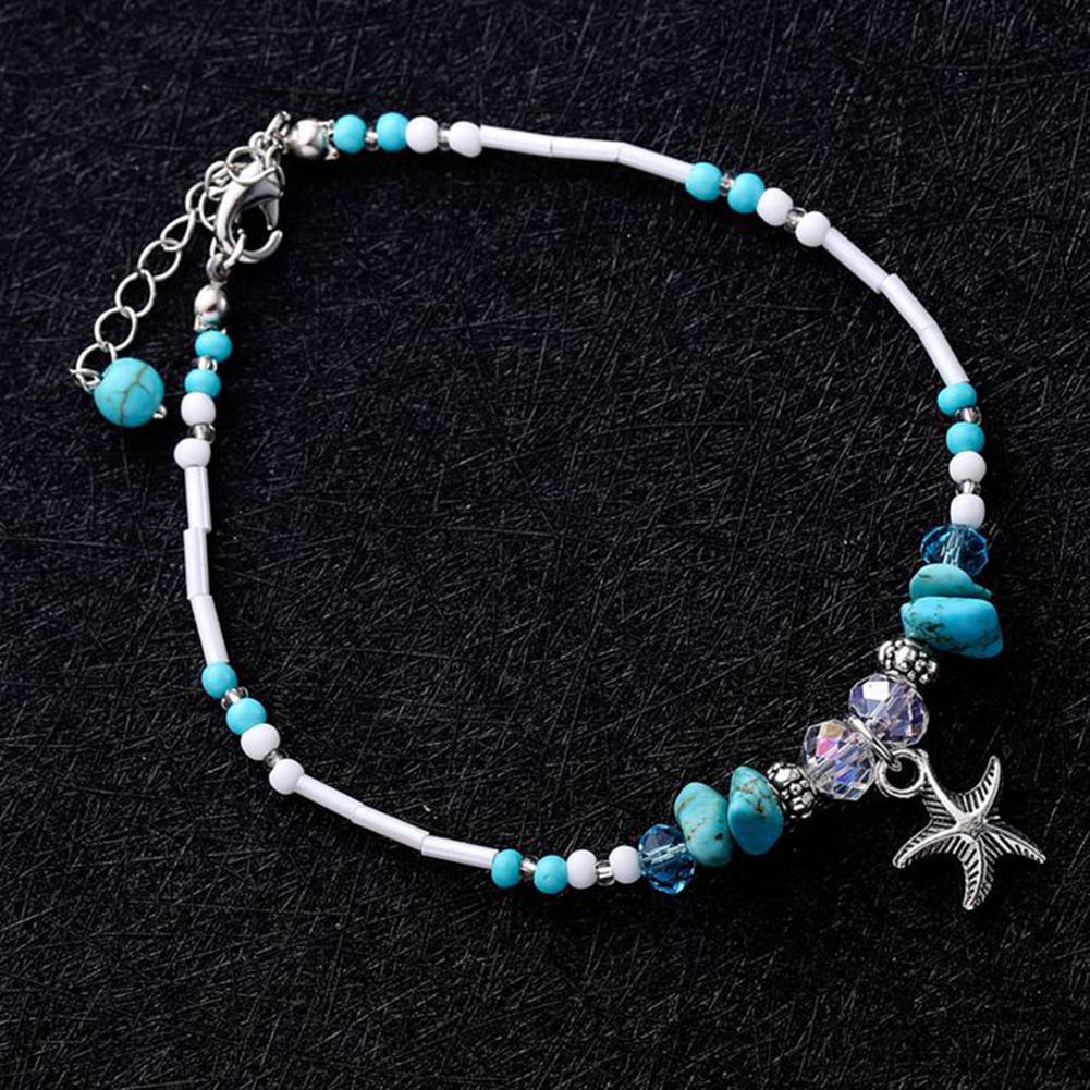 1Pc Boho Flat Round Turquoise Beads Women Necklace Wedding Party Jewelry