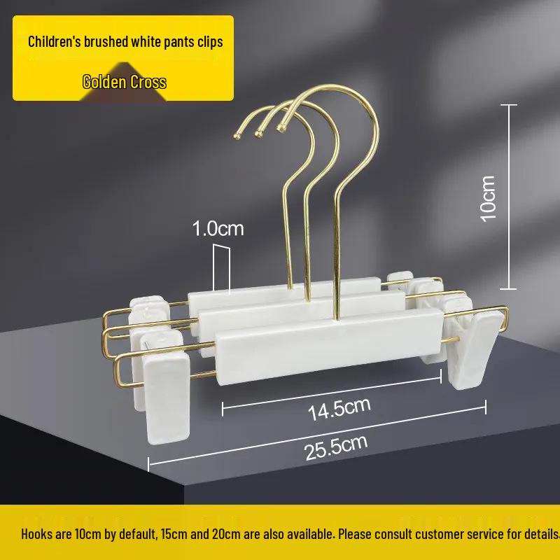 Pure White Plastic Hangers & Imitation Wood Grain Hangers with Pants Clips for Children's and Women's Clothing