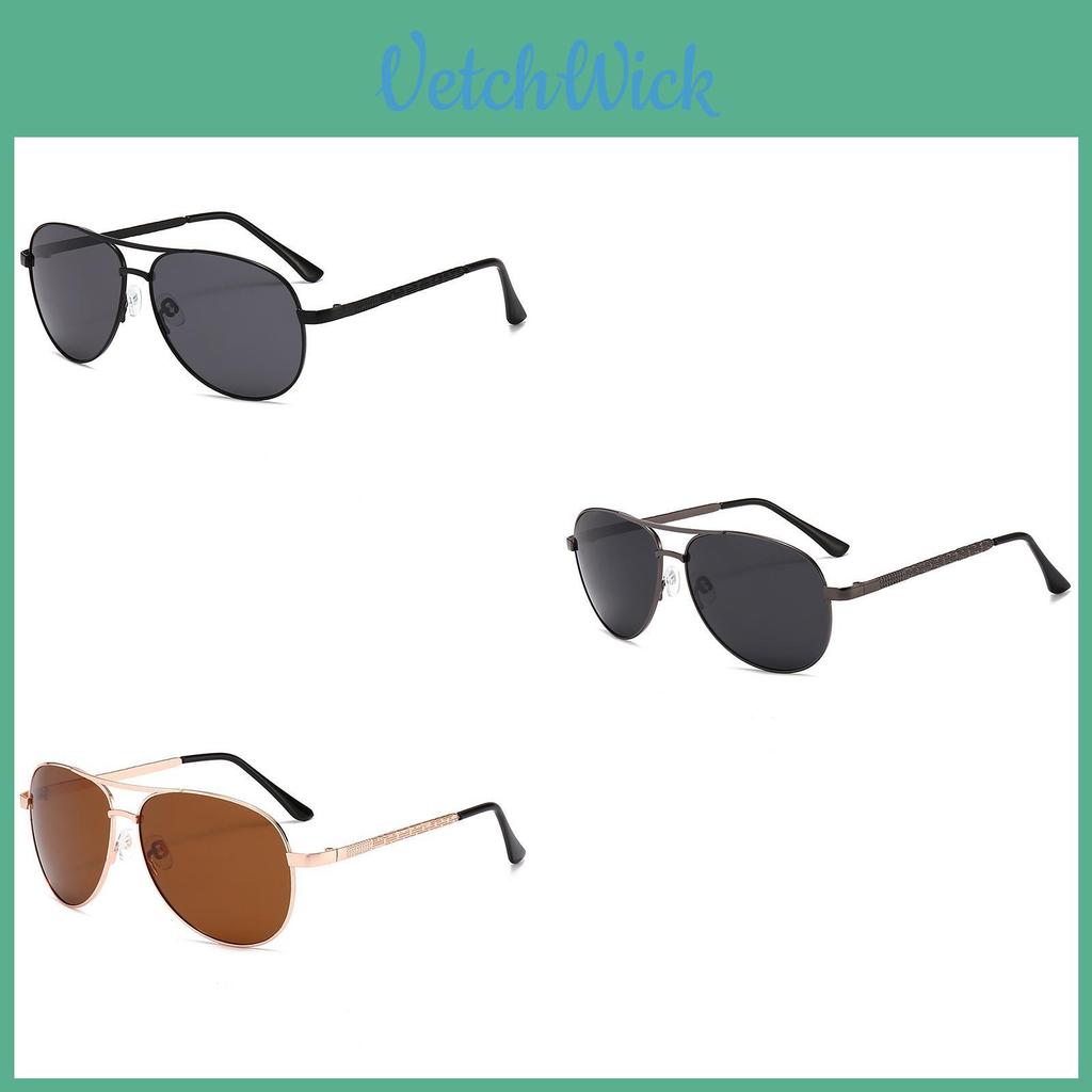 Stylish Black Metal Frame Polarized Sunglasses Men's Driving Fishing Eye Protection Glasses Uv400