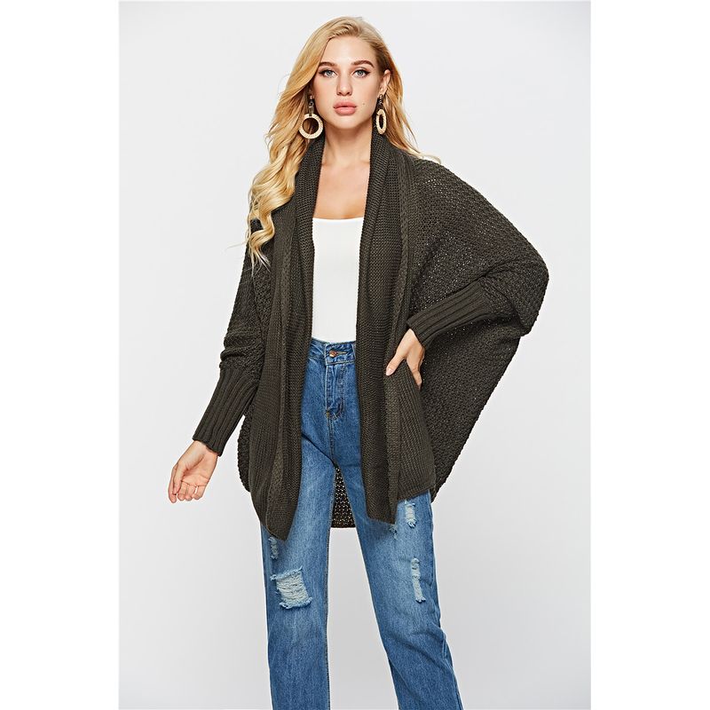 

Женский трикотажный кардиган свитер большого размера пальто свитер 2022 Dark green L