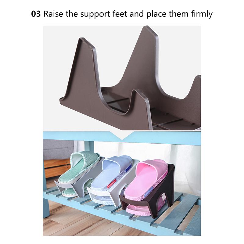 1/5Pcs Adjustable Shoe Rack Organizer Shoe Slot Space Saver Double-Layer Shoe Rack Organization Shoes Storage Rack Shoe Box