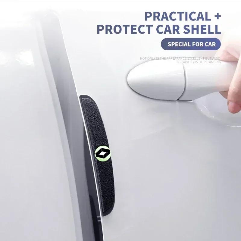 4Pcs Luminous Car Door Bumper Rubber Anti-collision Stickers For Renault DACIA Scenic Loguna Twingo Symbol Fluence Espace Clio SS8