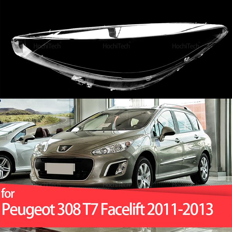 PC Lens Cover for Peugeot 308 T7 Facelift 2011 2012 2013 Heat-Resistant Transparent Front Headlight Cover Protector
