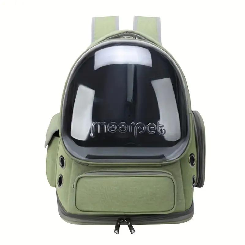 

1pc Transparent Pet Carrier Bag Outdoor Travel Backpack for Cats Small Dogs Breathable Ventilated Cat Carrying Bag Pet Supplies зелёный