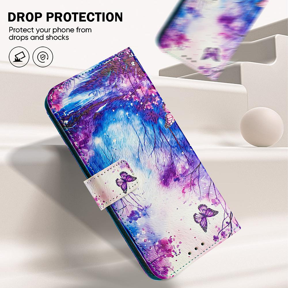 Coloured Drawing Wallet Case for Realme C67 C65 C63 C61 C55 C53 C51 Narzo 60 50 Pro 60X N55 N53 Shockproof Stand Phone Cover