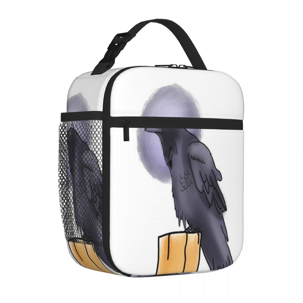 Bestselling Large Raven In Profile Striped Large Lunch Bag Daily Snack Storage Thermal Lunch Bag One Size
