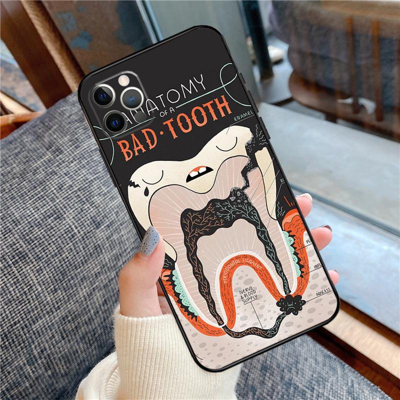 

Human Tooth Anatomy Phone Case For iPhone 17 Pro Max 17 Air 17Pro Silicone Protector Shockproof Cover iPhone 17 Pro