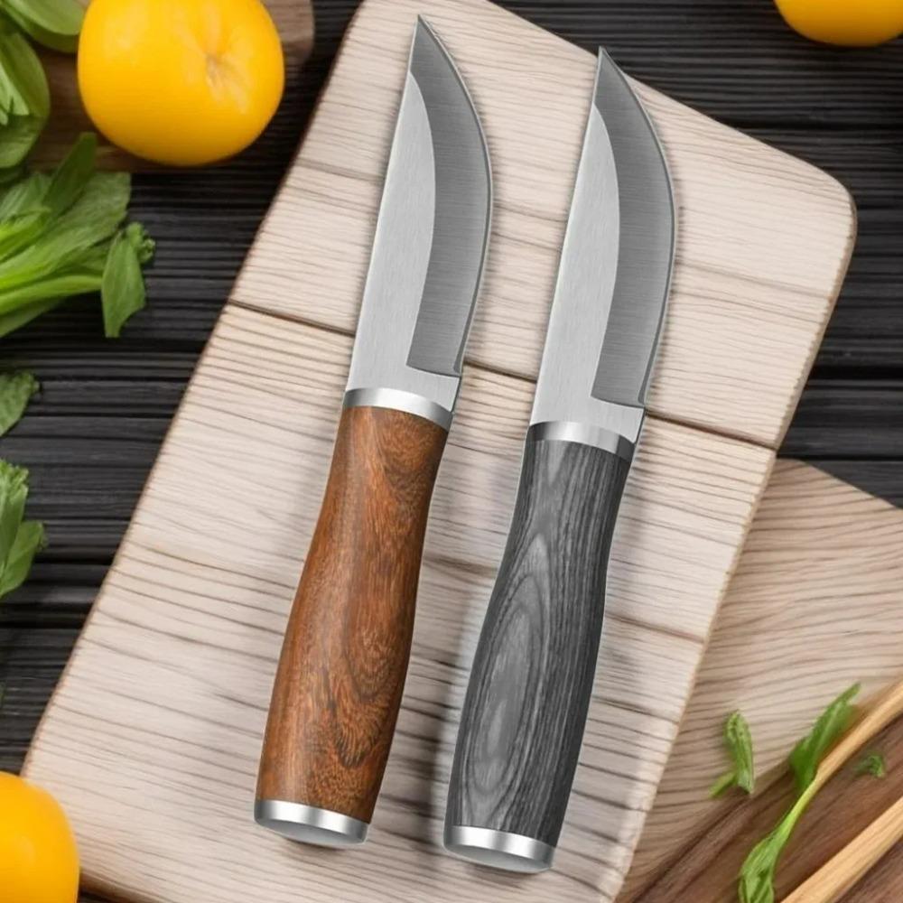 Rosenholzmesser 5Cr15 Edelstahl Zeichenprozess Küchenhackmesser mit Hülle Fleischmesser Obst Grillwerkzeuge