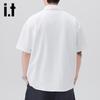 Izzueit Men's American Retro Ice Silk Quick-Dry Short-Sleeve Shirt