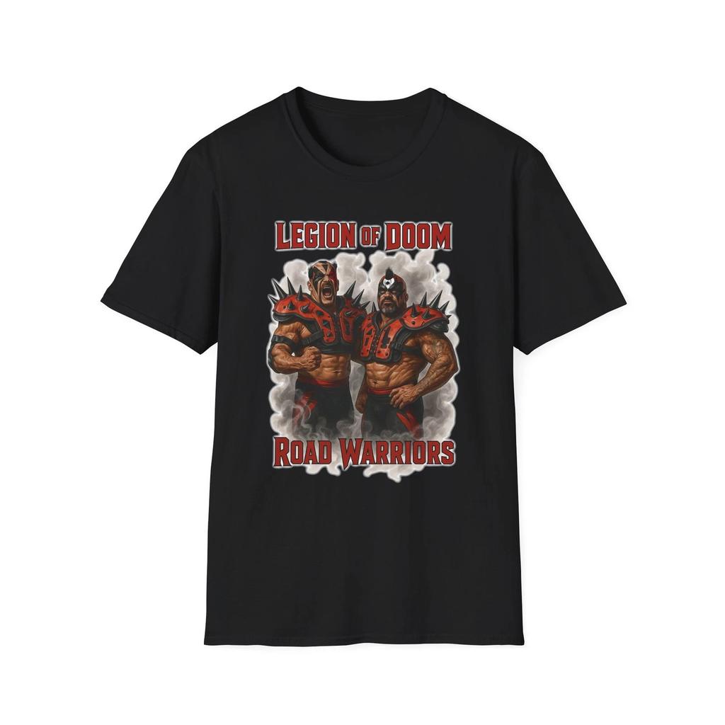 Maglietta Unisex Softstyle da Fan di Wrestling Vintage, Road Warriors Legion of Doom