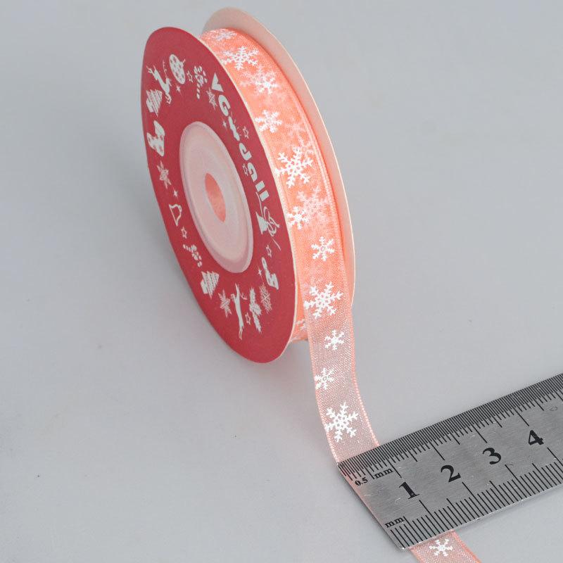 1cm Christmas Day Transparent Yarn Handmade Diy Gift Flower Package Decorative Ribbon Ribbon Bow DIY Flower Handmade