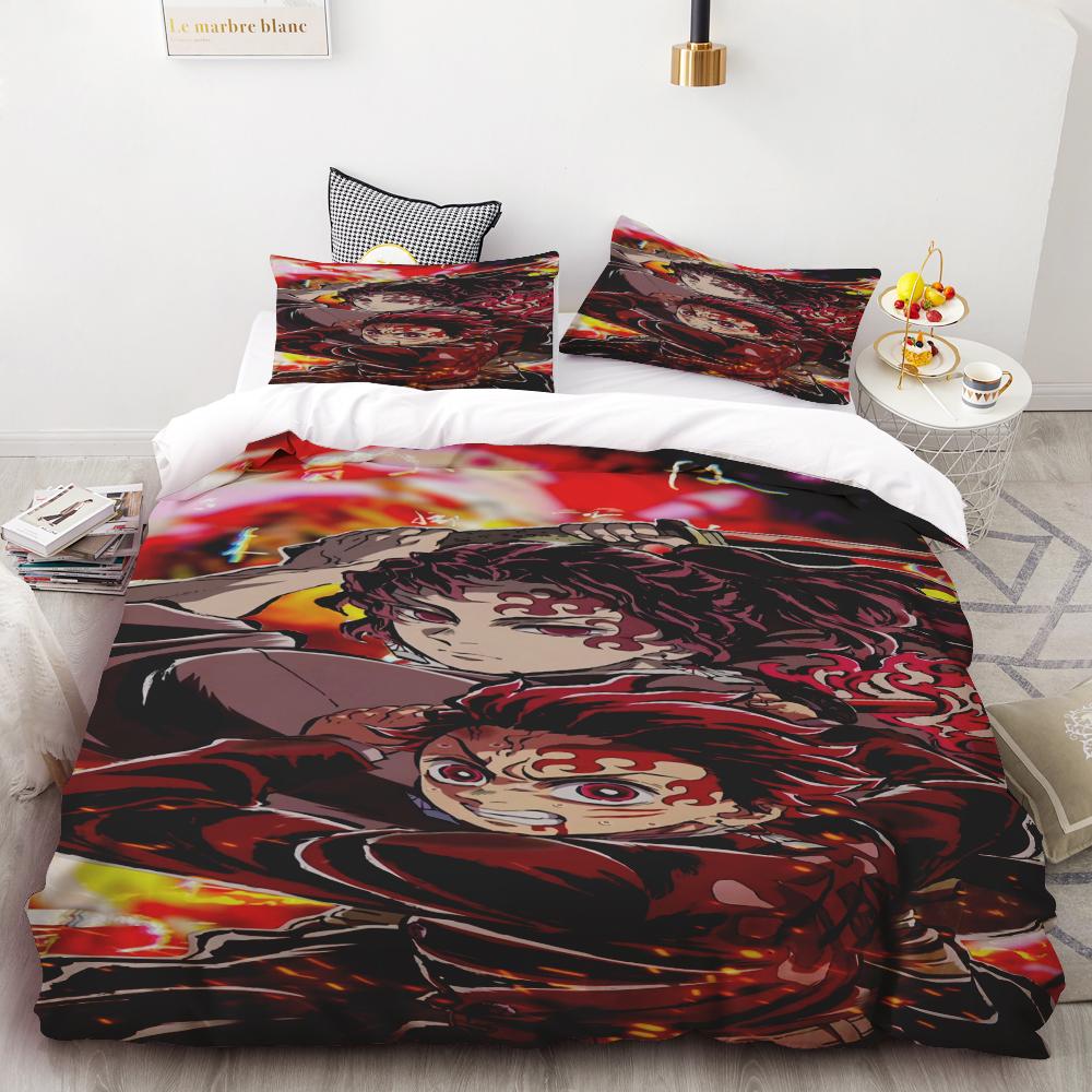 Duvet Covers Demon Slayer Bedding Sets Soft and comfortable Queen/King Boys Kids Single Double Size Soft Kids Girl Boys Gift