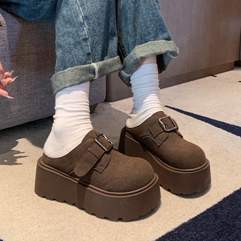 Leopardí baleríny Dámské pantofle na platformě Semišové pantofle Zimní plyšové bavlněné boty Vysoké podpatky Žabky Trend Slingback Zapatos Mujer