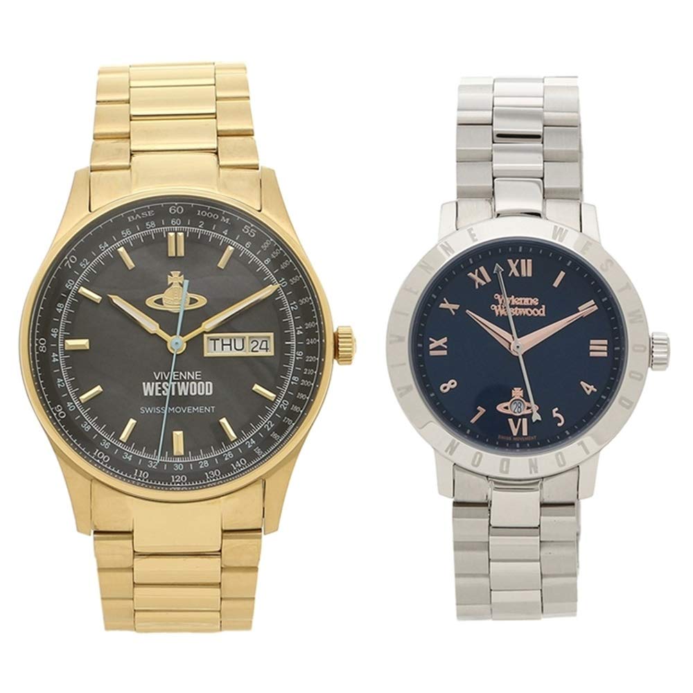 

Vivienne Westwood VV207BKGDVV152NVSL Stainless Steel Watch Storage Box for Pair Watches of (Set 2) [Used]