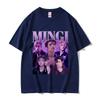 Korean Band Mingi Ateez Print Graphic Tee Shirt Unisexs Hip Hop Kpop ONeck Clothing Tshirt Unisex 100 Cotton Oversized T Shirts