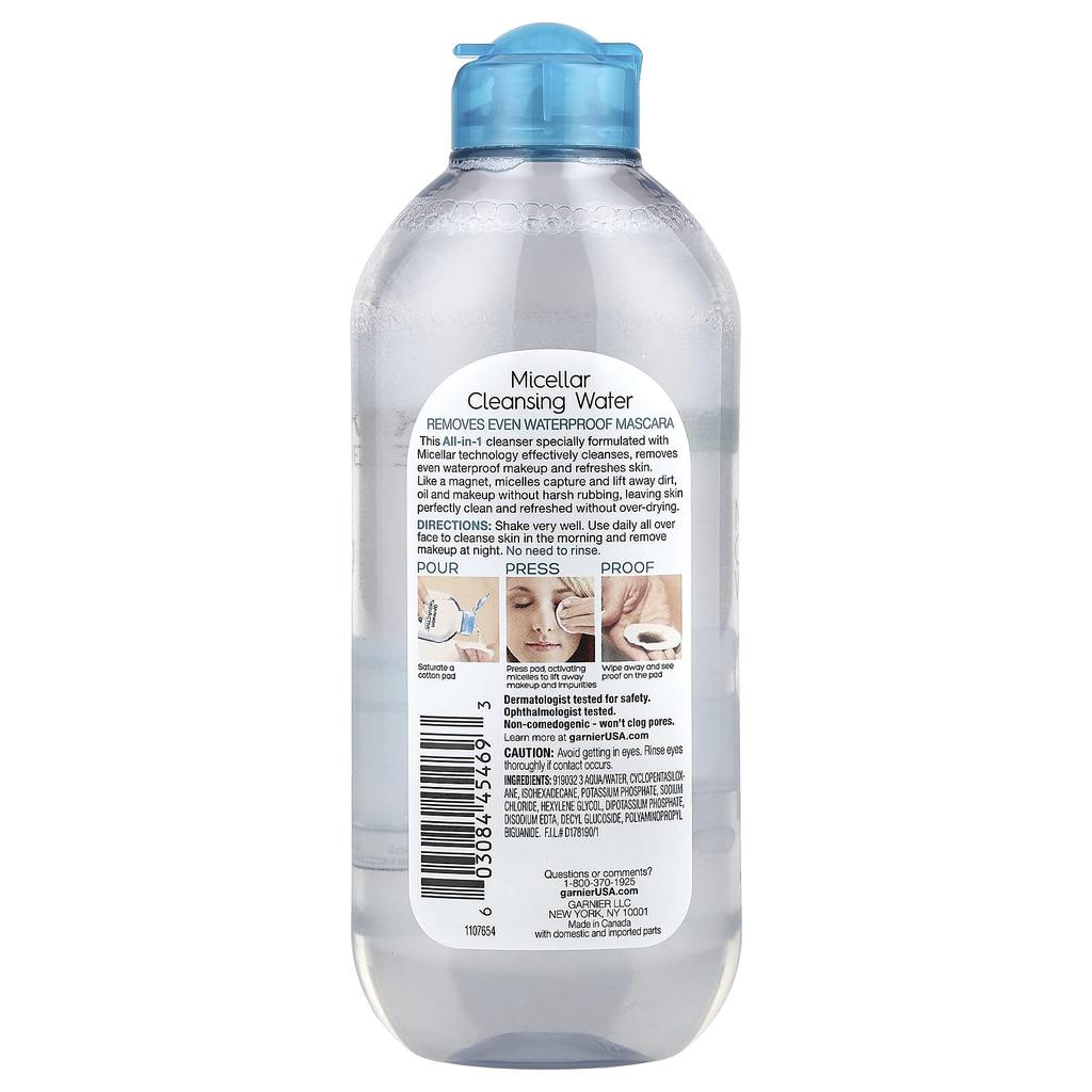Garnier SkinActive, Micellar Cleansing Water, All-in-One Waterproof, 400ml (13.5fl Oz)