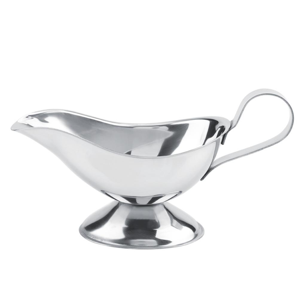 Handle Gravy Boat Server Silver Sauce Boat Durable Sauce Serving Dish  Salad Dressing