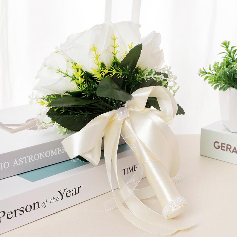 Cross-Border Rose Bouquet for Western Weddings: Handheld Bridal & Bridesmaid Flowers