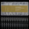 240pcs New Mixed Size False Nail Square Top Short Oval Sandwich Nail Forms Bottom Mold Transparent Nail Mold Extension Work