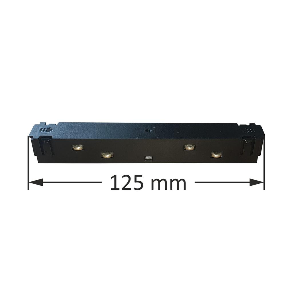 Straight white connector for SMART TRACK 48VDC Magnetic Rails