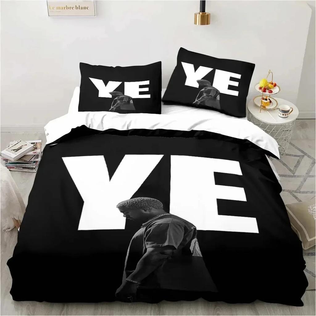 Comforter 3D Print Kanye West Rapper Art Cartoon Bedding Set Bedroom Soft Modern S Comefortable Quilt