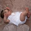 50cm Reborn Doll Peaches Soft Cloth Body and Full Silicone Lifelike Newborn Doll with 3D Multiple Layers Painted Visible Veins Baby Doll Toys for Kids