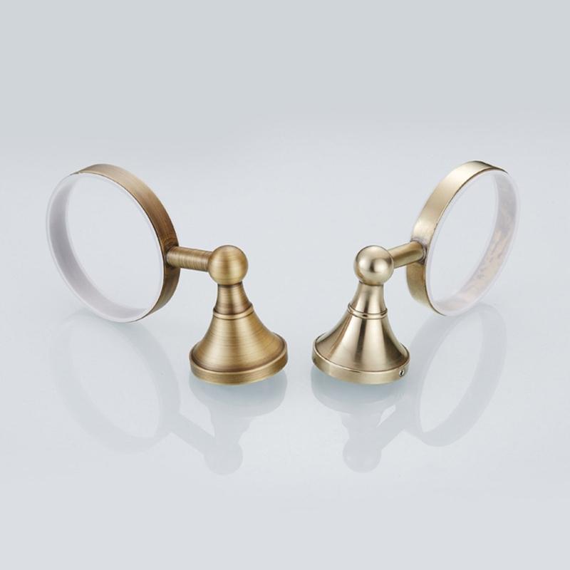 Vintage Wall Mounted Toilet Brush Holders Elegant Design Ergonomic Handle Toilets Brushes Stand Upgrades for Bathroom