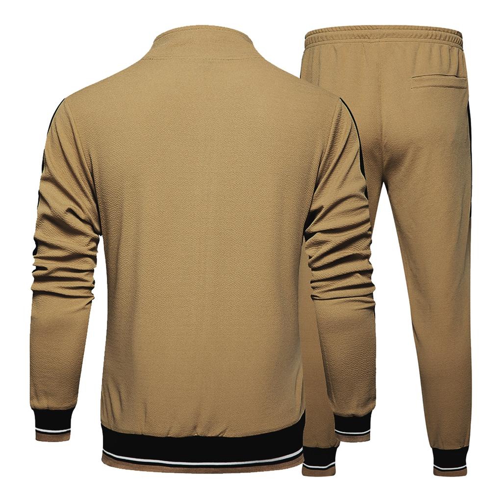 Men's Casual Tracksuit Set Long Sleeve Full-Zip Running Jogging Athletic Sweat Suit