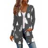 Women's Long Sleeve Cardigan Casual Jacket With Pockets Top