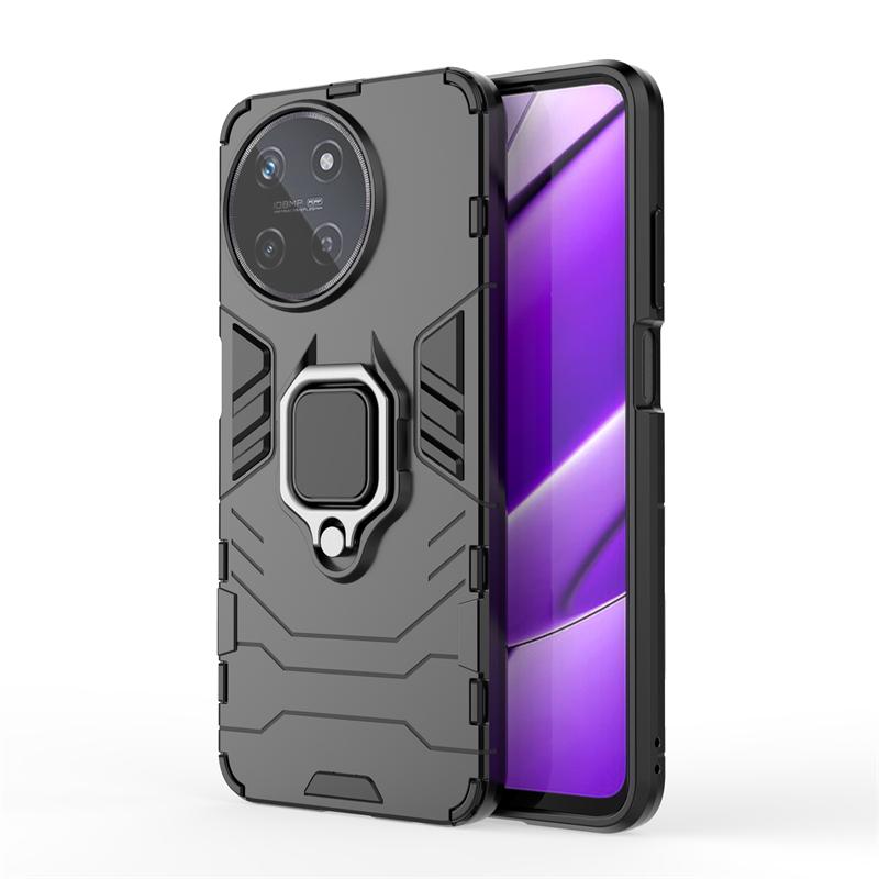 For Realme 11 4G Case Anti-knock Armor PC Magnetic Suction Stand Full Back Cover For Realme 11 4G Case For Realme 11 4G Global
