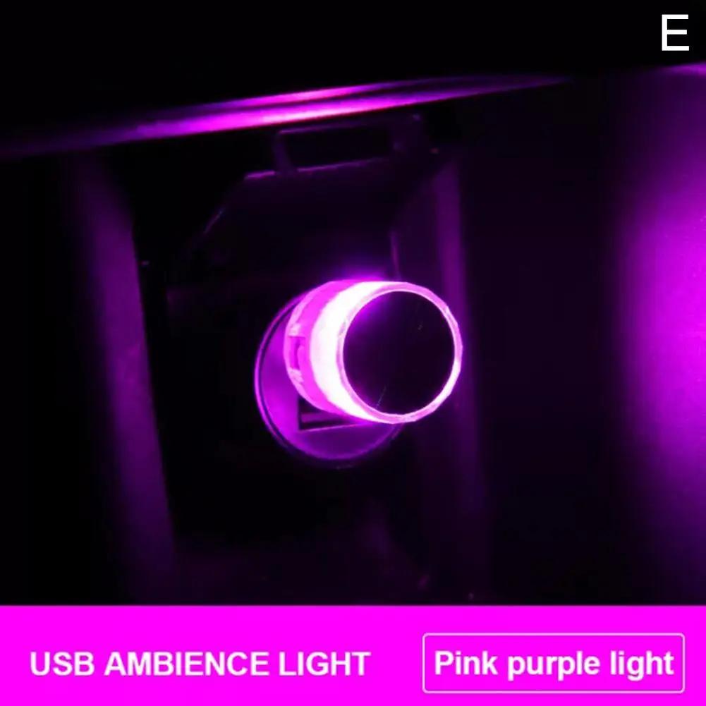 Car USB Interior LED Ambient Light Interior Atmosphere Light Colorful Environment Auto PC Decoration Lamps Computer S5Z2