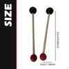 Mallet Set, Doubleheaded Rod, Wooden Handle, Feltrubber Combination for Warm And Long Tones,